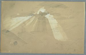 Disegno, Sole che brilla attraverso le nuvole, Giamaica, luglio 1865 da Frederic Edwin Church