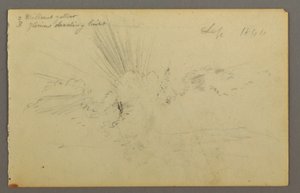 Disegno, Sole dietro le nuvole, 1844 da Frederic Edwin Church