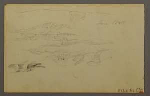 Disegno, Sole dietro le nuvole, 1844