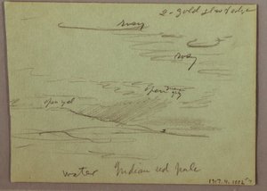 Disegno, tramonto, bambino che mangia, 22 dicembre 1870 da Frederic Edwin Church