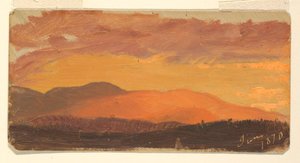 Disegno, Tramonto, Hudson Valley, giugno 1870 da Frederic Edwin Church