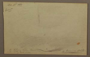 Disegno, Tramonto dietro il crinale (Aurora), 1864