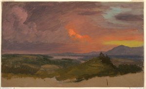 Disegno, Tramonto nella valle dell