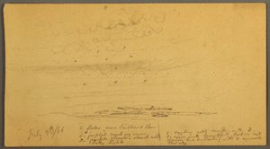 Disegno, Tramonto sulle colline, 9 luglio 1866