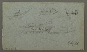 Disegno, Cime dei Tauri, Il K nigss, luglio 1868 da Frederic Edwin Church