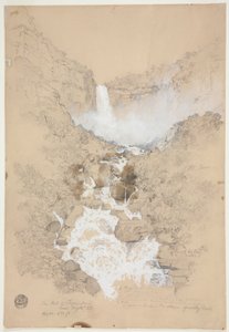 Disegno, cascate di Tequendama vicino a Bogotá, Colombia, luglio 1853