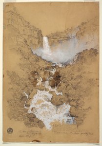 Disegno, cascate di Tequendama vicino a Bogotá, Colombia, luglio 1853