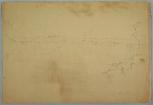 Disegno, Le cascate canadesi, luglio 1856