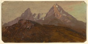 Disegno, Il Watzmann, Berchtesgaden, Baviera, 1868