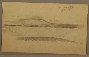 Disegno, temporale sul crinale, luglio 1866 da Frederic Edwin Church