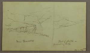 Disegno, Tomba di una collina, tre minareti, 1 maggio 1868 da Frederic Edwin Church