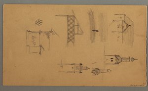 Disegno, Torri, Edifici alpini, 1868