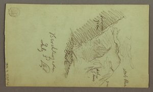 Disegno, Torri, tetti, Spicket, tetto, luglio 1868 da Frederic Edwin Church
