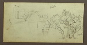 Disegno, Alberi, smerlatura, febbraio forse 1868 da Frederic Edwin Church
