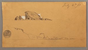 Disegno, due iceberg, 4 luglio 1859 da Frederic Edwin Church