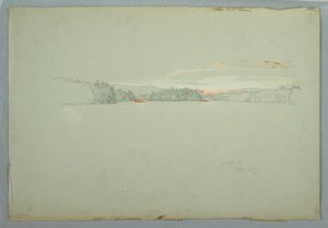 Disegno, Lago Tongue superiore, 1 ottobre 1879 da Frederic Edwin Church