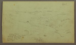 Disegno, Valle, aprile forse 1868 da Frederic Edwin Church