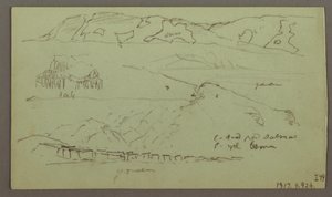 Disegno, Valle, aprile forse 1868 da Frederic Edwin Church