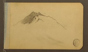 Disegno, valle; verso: picco di montagna, 1889 da Frederic Edwin Church