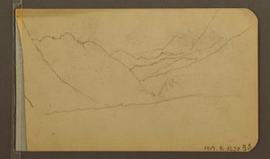 Disegno, valle; verso: picco di montagna, 1889 da Frederic Edwin Church