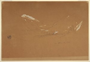Disegno, valle "vicino a Golling", Austria, 5 agosto 1868 da Frederic Edwin Church