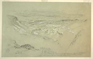 Disegno, Valle di El Arabah, 21 febbraio 1868 da Frederic Edwin Church