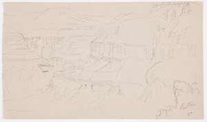 Disegno, Valle di El Yemen, 20 febbraio 1868 da Frederic Edwin Church