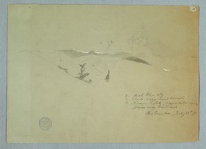 Disegno, Valli e crinali coperti di neve, Riobamba, Ecuador, 13 luglio 1857