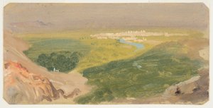 Disegno, Veduta verso Damasco, Siria, 24 aprile-16 maggio 1868