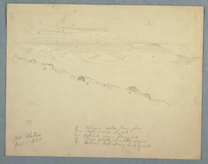Disegno, vista dal monte Salus, Giamaica, giugno 1865 da Frederic Edwin Church