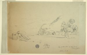 Disegno, vista dalla collina a ovest di suk wadi, 4 maggio 1868 da Frederic Edwin Church