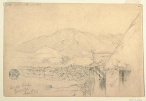 Disegno, vista dalla locanda di Guaranda, Ecuador, 3 giugno 1857