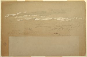 Disegno, Veduta di una catena montuosa, Ecuador, 27 giugno 1857