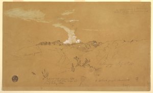 Disegno, vulcano, Sangay, 11 luglio 1857 da Frederic Edwin Church