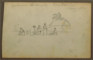 Disegno, lavandaia a Barranquilla, Colombia, maggio 1853