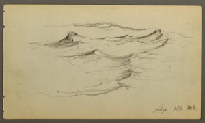 Disegno, Onde, 1860 da Frederic Edwin Church