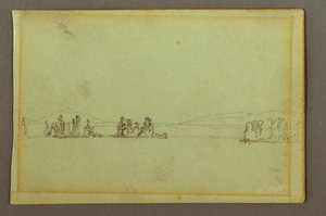 Disegno, Isole boscose, riva collinare, forse 1856 da Frederic Edwin Church