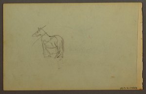 Disegno, Immersione boschiva al tramonto, forse 1844