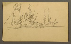 Disegno, Isola boscosa, forse 1877 da Frederic Edwin Church