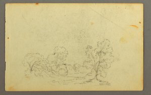 Disegno, Paesaggio boschivo, forse 1845