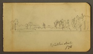 Disegno, Riva boscosa, 1878 da Frederic Edwin Church