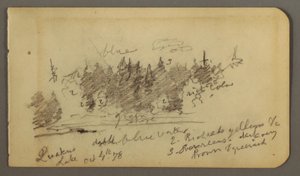 Disegno, Riva boscosa, 1878 da Frederic Edwin Church