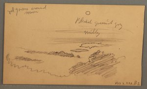 Disegno, Valle boscosa, ottobre 1873