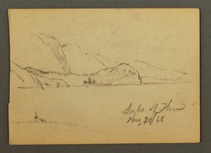 Disegno, lago di Thun, Oberland bernese, 20 agosto 1868 da Frederic Edwin Church