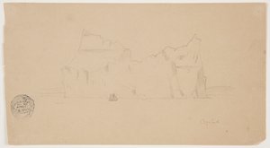 Iceberg galleggiante con barca a vela da Frederic Edwin Church