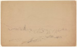 "Mount Katahdin from the West" [Guardando a ovest verso il monte Katahdin]. da Frederic Edwin Church