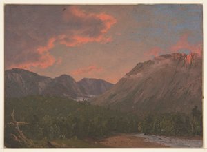 Paesaggio montano al tramonto