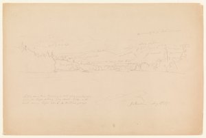 Riva del lago e pendici del monte Katahdin da Frederic Edwin Church
