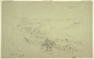 Siloam e Gerusalemme, angolo sud-orientale delle mura viste dal Monte degli Ulivi [Gerusalemme e Silwan, Gerusalemme Est, Israele]