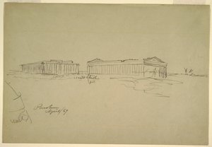Schizzi, Paestum, Italia meridionale